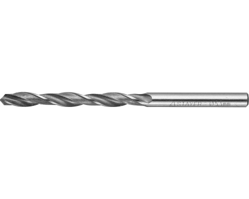 Сверло по металлу HSS-R, 5.3x86 мм, быстрорежущая сталь P6M5 STAYER 29602-086-5.3