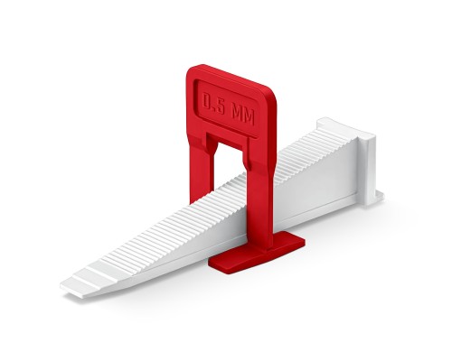 Система выравнивания плитки "ворота" СВП TileFix, комплект: 0,5 мм, зажим +клин, 50 +50 шт STAYER 33840-H50