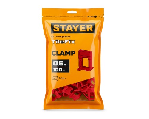 Система выравнивания плитки "ворота" СВП TileFix, 0,5 мм, 100 шт STAYER 33844-100