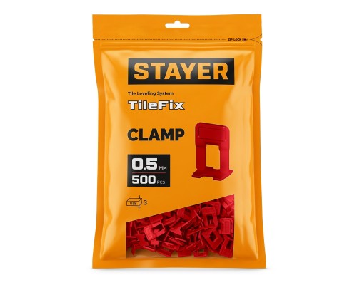 Система выравнивания плитки "ворота" СВП TileFix, 0,5 мм, 500 шт STAYER 33844-500