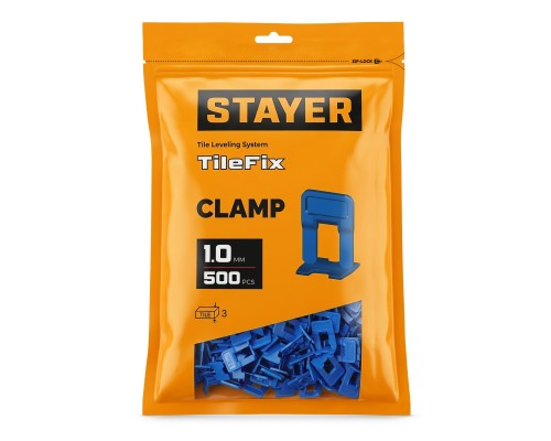 Система выравнивания плитки "ворота" СВП TileFix, 1,0 мм, 500 шт STAYER 33845-500