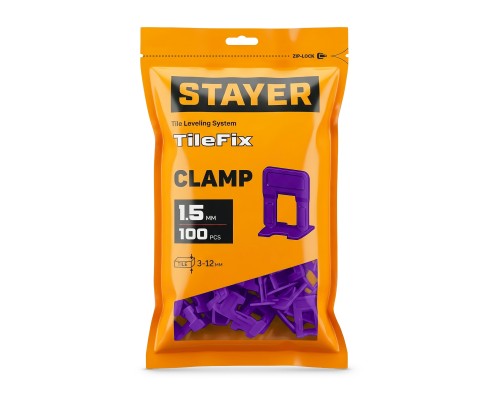 Система выравнивания плитки "ворота" СВП TileFix, 1,5 мм, 100 шт. STAYER 33846-100