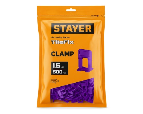 Система выравнивания плитки "ворота" СВП TileFix, 1,5 мм, 500 шт. STAYER 33846-500
