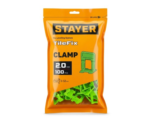 Система выравнивания плитки "ворота" СВП TileFix, 2,0 мм, 100 шт. STAYER 33847-100