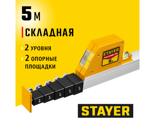 Телескопическая линейка Telemetr 5 м STAYER 3420-05_z02