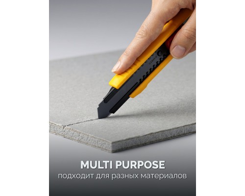 Нож из АБС пластика автостоп COBRA Black, 18 мм STAYER 0913_z02