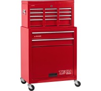 Инструментальная тележка с 2 полками + ящик с 7 полками 616x330x742 мм, комбо STAYER 38909-K