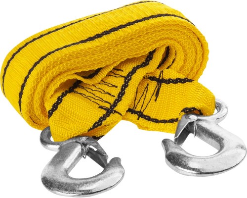 Буксировочный трос 2 крюка, 4 м, сумка, 5 т STAYER 61207-5.0