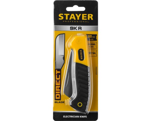 Монтерский складной нож прямое лезвие STAYER 45408