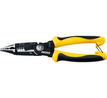 Электромонтажные клещи XM-21, резка d 14мм, зачистка 0.75 – 25 мм2, кримпер 2.5 мм2, плоскогубцы 210 мм STAYER 23342-21