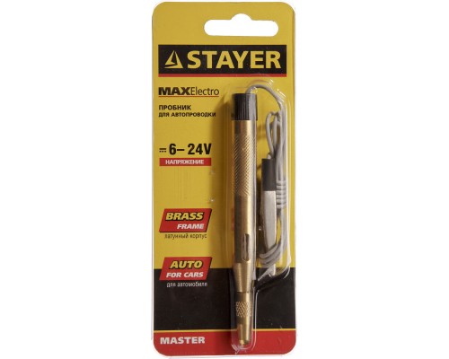 Электрический пробник для автопроводки MAXElectro, 6-24 В, 110 мм STAYER 2574_z01