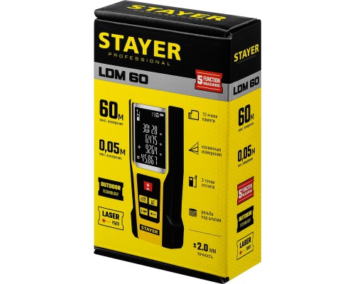 Лазерный дальномер 60 м STAYER 34957_z01