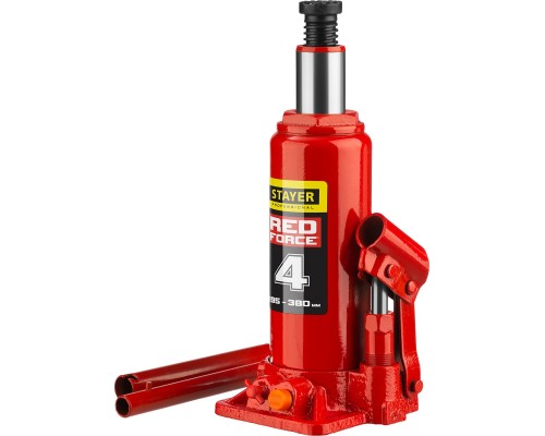 Бутылочный гидравлический домкрат RED FORCE, 4 т, 195-380 мм STAYER 43160-4_z01