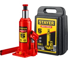 Бутылочный гидравлический домкрат RED FORCE, в кейсе, 5 т, 216 - 413 мм STAYER 43160-5-K_z01