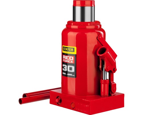 Бутылочный гидравлический домкрат RED FORCE, 30 т, 285-465 мм STAYER 43160-30_z01