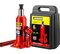 Бутылочный гидравлический домкрат RED FORCE, в кейсе, 6 т, 216-413 мм STAYER 43160-6-K_z01