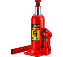 Бутылочный гидравлический домкрат RED FORCE, 5 т, 216 - 413 мм STAYER 43160-5_z01