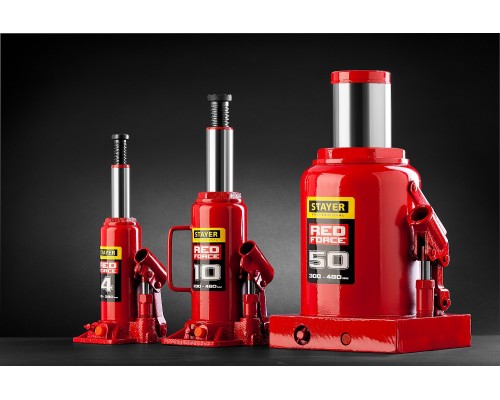 Бутылочный гидравлический домкрат RED FORCE, 25 т, 240-375 мм STAYER 43160-25_z01