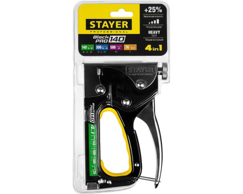 Стальной мощный степлер HERCULES-140, тип 140 (G/11/57) 20GA (6-14 мм)/36/300/500 STAYER 31510_z01