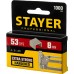Скобы для степлера тип 53 (A/10/JT21), 8 мм, 1000 шт, калибр 23GA STAYER 3159-08_z02