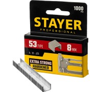Скобы для степлера тип 53 (A/10/JT21), 8 мм, 1000 шт, калибр 23GA STAYER 3159-08_z02