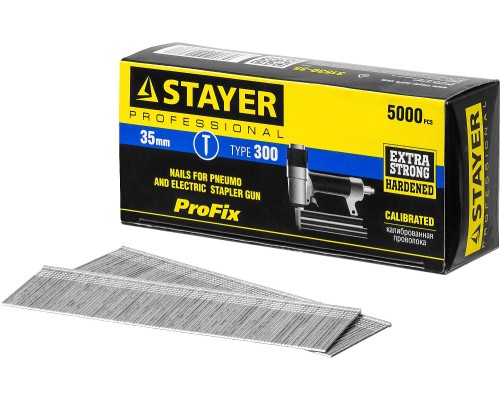 Гвозди для нейлера тип 18GA (47/300/F), 35 мм, 5000 шт STAYER 31530-35