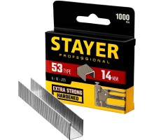 Скобы для степлера тип 53 (A/10/JT21), 14 мм, 1000 шт, калибр 23GA STAYER 3159-14_z02
