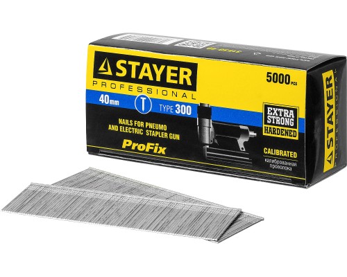 Гвозди для нейлера тип 18GA (47/300/F), 40 мм, 5000 шт STAYER 31530-40