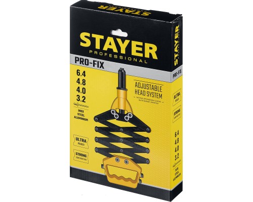 Рычажно-складной заклепочник PRO-FIX, 3.2-6.4 мм STAYER 3115_z01