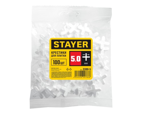 Крестики для плитки 5 мм, 100 шт STAYER 3380-5