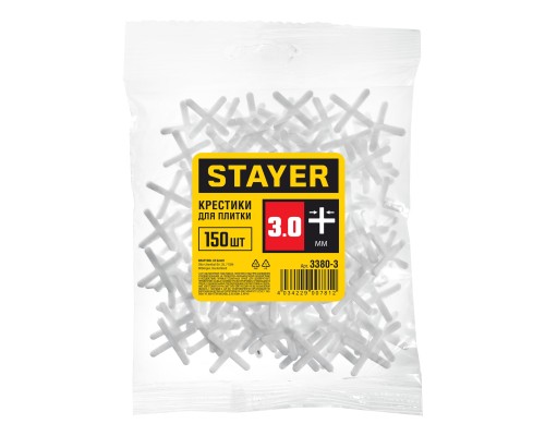 Крестики для плитки 3 мм, 150 шт STAYER 3380-3