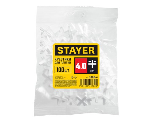 Крестики для плитки 4 мм, 100 шт STAYER 3380-4