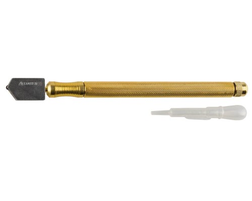 Роликовый масляный стеклорез 20000 м, рукоятка пластмассовая, прозрачная, масляный STAYER 33692