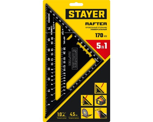 Универсальный кровельный угольник 170 мм, 5-в-1 STAYER 34306-17