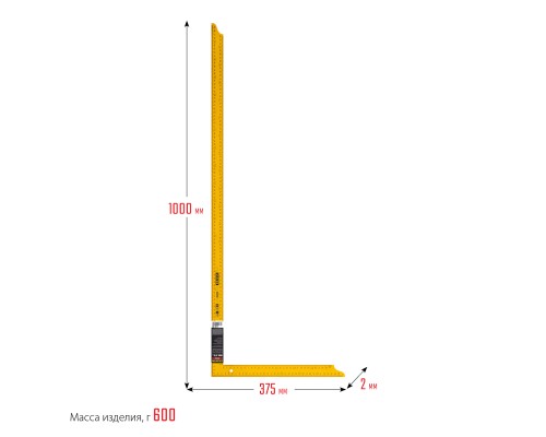 Цельнометаллический угольник 1000x370 мм STAYER 3438-100