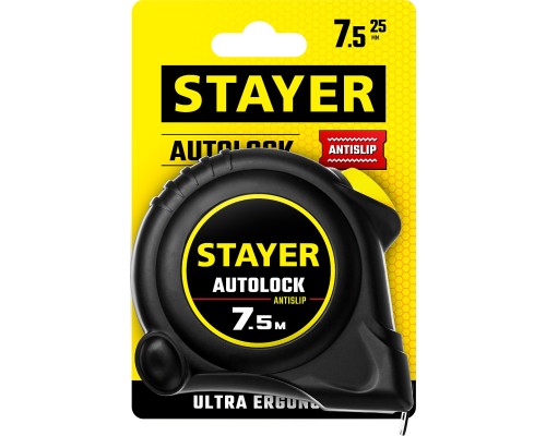 Рулетка с автостопом AutoLock, 7.5 мx25 мм STAYER 2-34126-07-25_z02