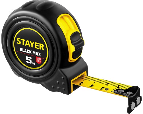 Рулетка с двумя фиксаторами BlackMax, 5 мx19 мм STAYER 3410-05_z02