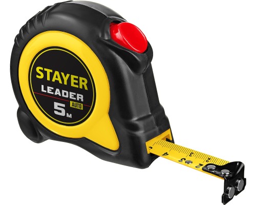 Рулетка с автостопом Leader, 5 мx19 мм STAYER 3402-05-19_z02