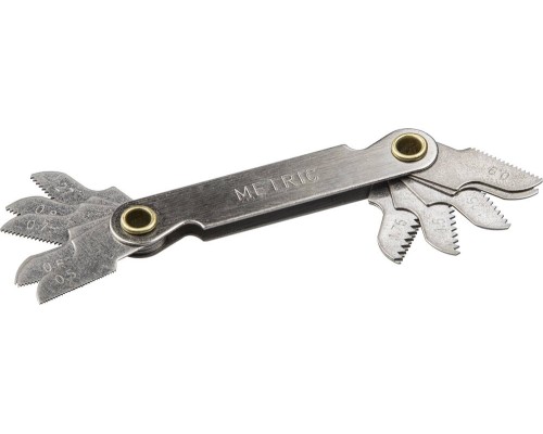 Резьбомер шаг метрич. резьбы 0.5-1.75 мм, шаг трубной резьбы 0.907 и 1.07 мм, (27, 28 tpi) STAYER 28041