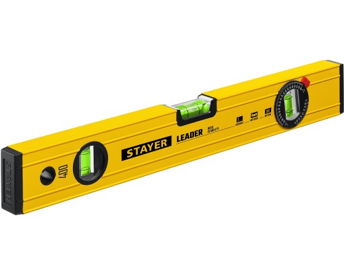 Уровень с поворотным глазком LEADER 400 мм, усиленный профиль STAYER 3466-040_z01