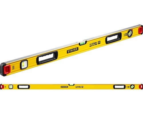 Магнитный уровень с поворотным глазком PRO STABIL, 1500 мм, усиленный профиль STAYER 3480-150