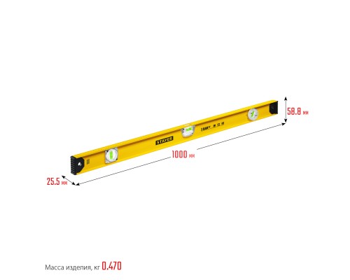 Уровень с поворотным глазком I-Bar 180, 1000 мм, двутавровый STAYER 3470-100_z02