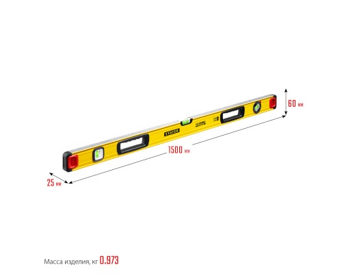 Уровень с поворотным глазком PRO STABIL, 1500 мм, усиленный профиль STAYER 3471-150_z02