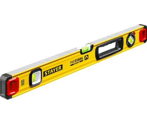 Магнитный уровень с поворотным глазком PRO STABIL, 600 мм, усиленный профиль STAYER 3480-060