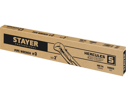 Трубный ключ с изогнутыми губками Hercules-S, №3, 2", 560 мм STAYER 27311-3_z01