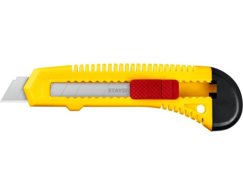 Нож упрочненный из АБС пластика со сдвижным фиксатором FORCE, 18 мм STAYER 0911_z01