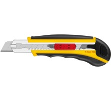 Нож с автозаменой и автостопом с доп. фиксатором HERCULES-18, 18 мм STAYER 09165_z01