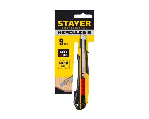 Нож с автостопом HERCULES-9, 9 мм STAYER 0903_z01