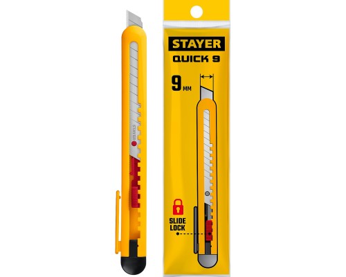 Нож из АБС пластика QUICK-9.9 мм STAYER 0901_z01
