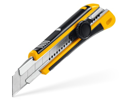 Нож с винтовым фиксатором HERCULES-25, 25 мм STAYER 09147